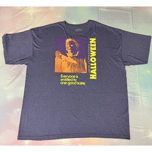 Halloween T Shirt Mens 3XL Purple Short Sleeve Tee Michael Meyers John Carpenter